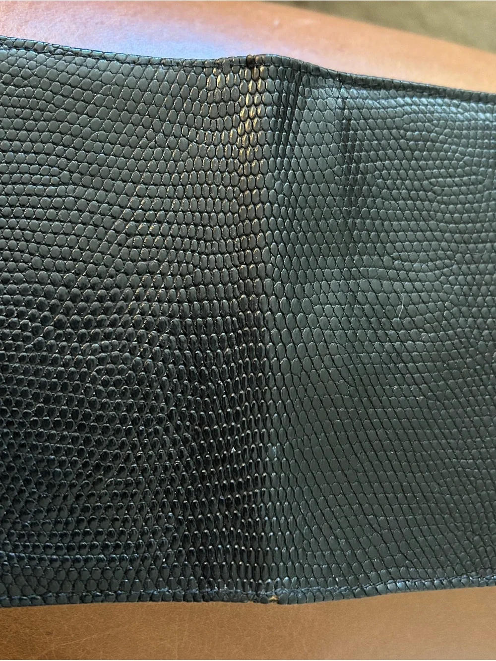Black lizard Leather Card Wallet